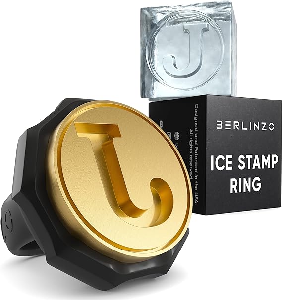 Ice Stamp Ring J Letter