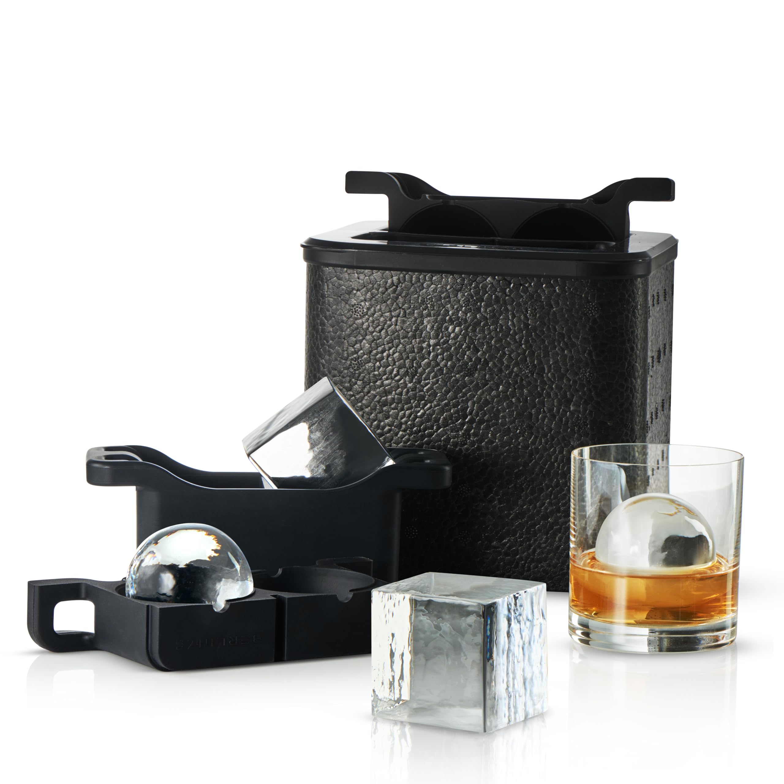 Combo Ice Maker for 2 Clear Ice Cubes & 2 Balls