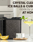 Combo Ice Maker for 2 Clear Ice Cubes & 2 Balls