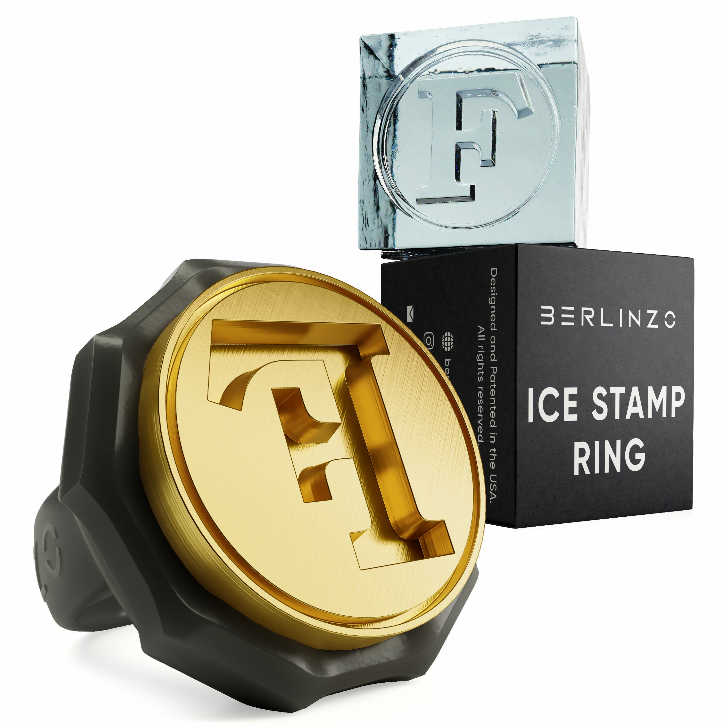 Ice-Stamp Ring Letter F