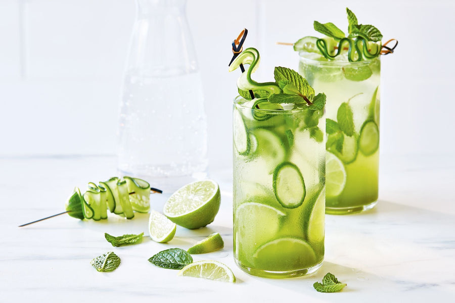 Cooling Cucumber Mint Gin Fizz