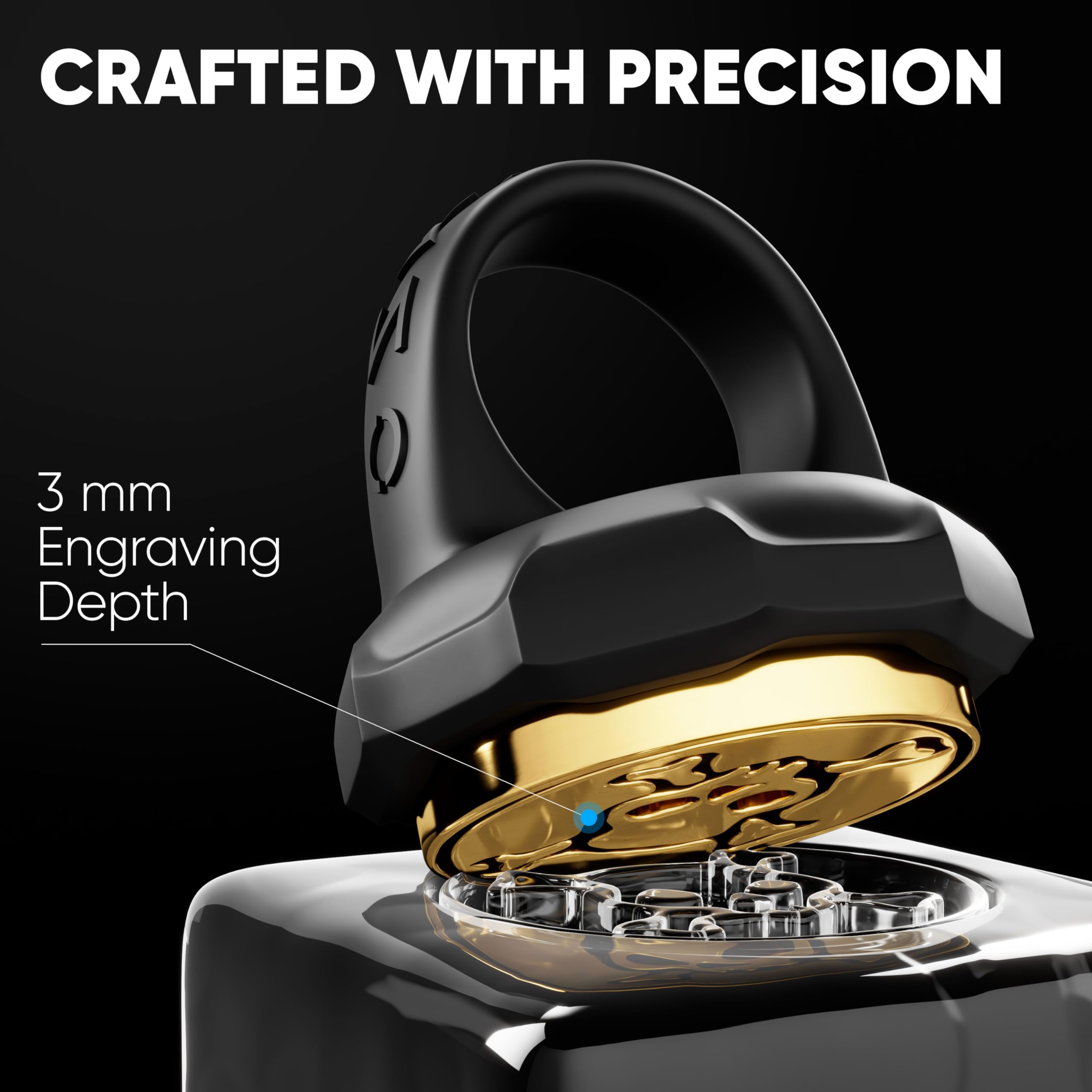 Ice Stamp Ring Skull shaped