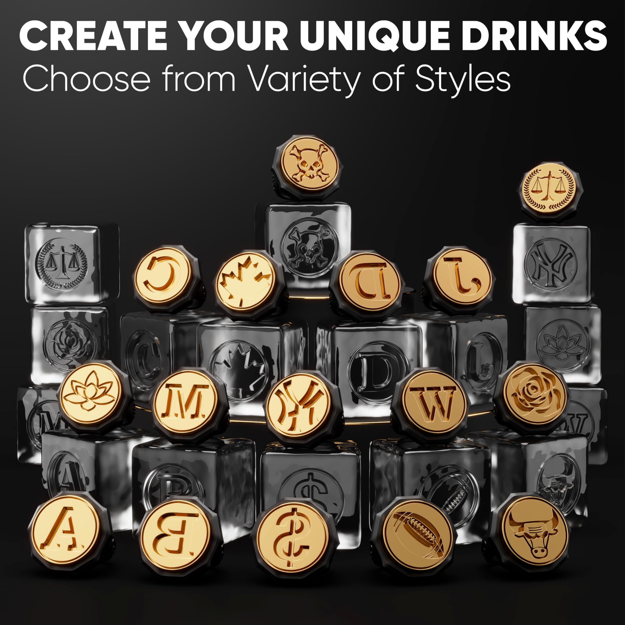 Ice Stamp Ring Skull shaped