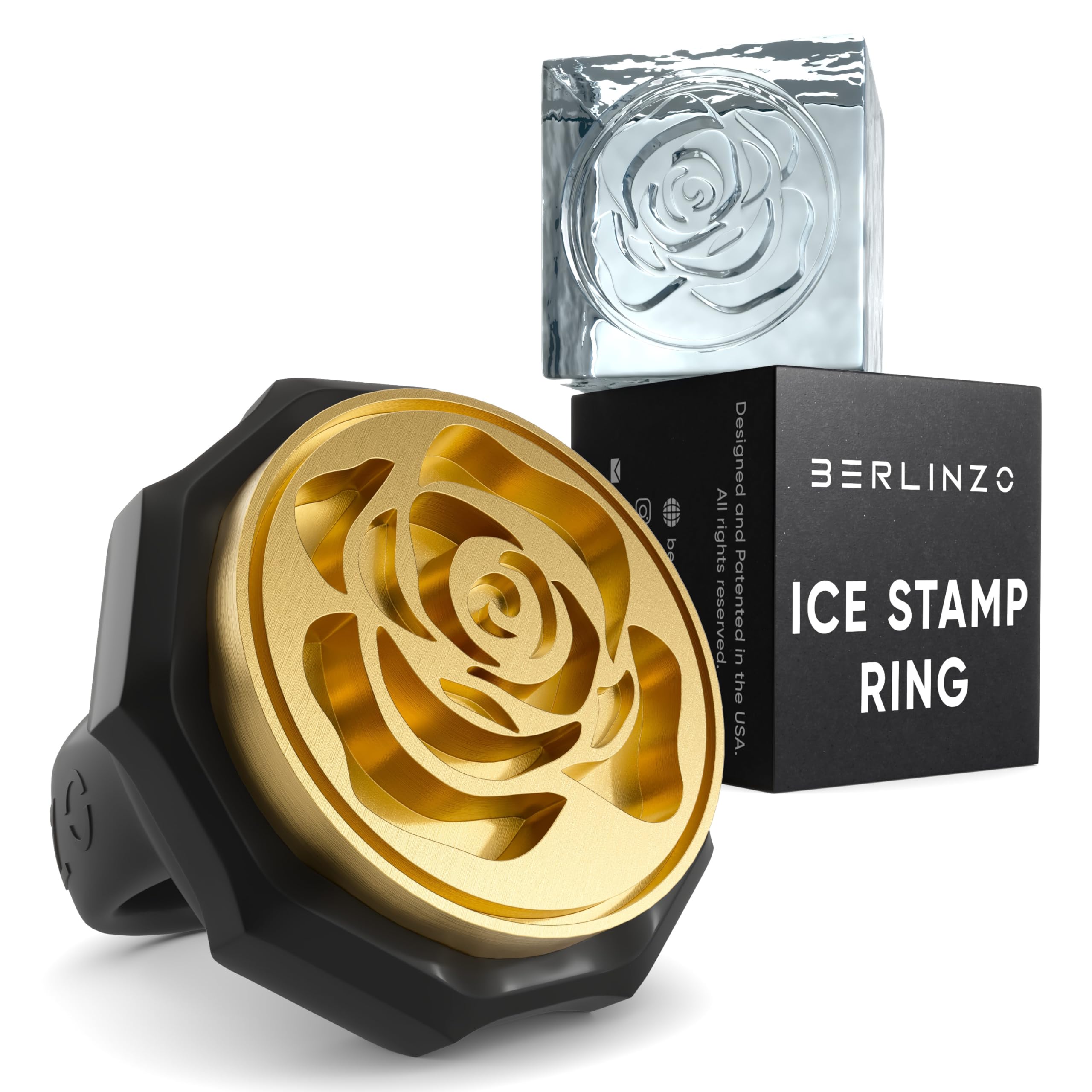 Ice Stamp Ring Rose Shaped