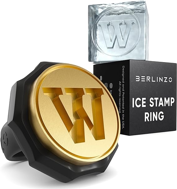 Ice Stamp Ring W Letter