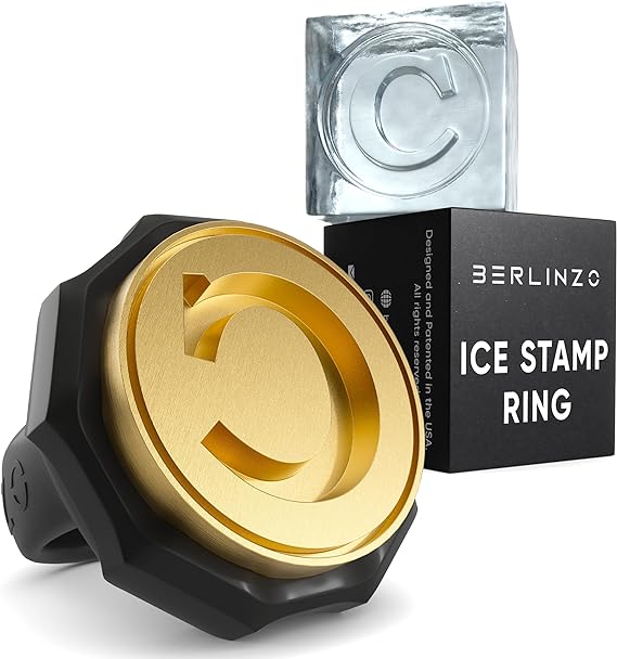 Ice Stamp Ring C Letter Shaped