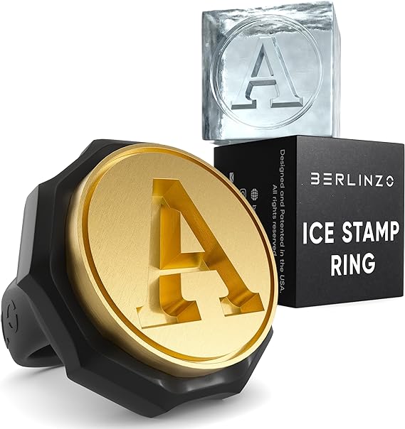 Ice Stamp Ring A Letter