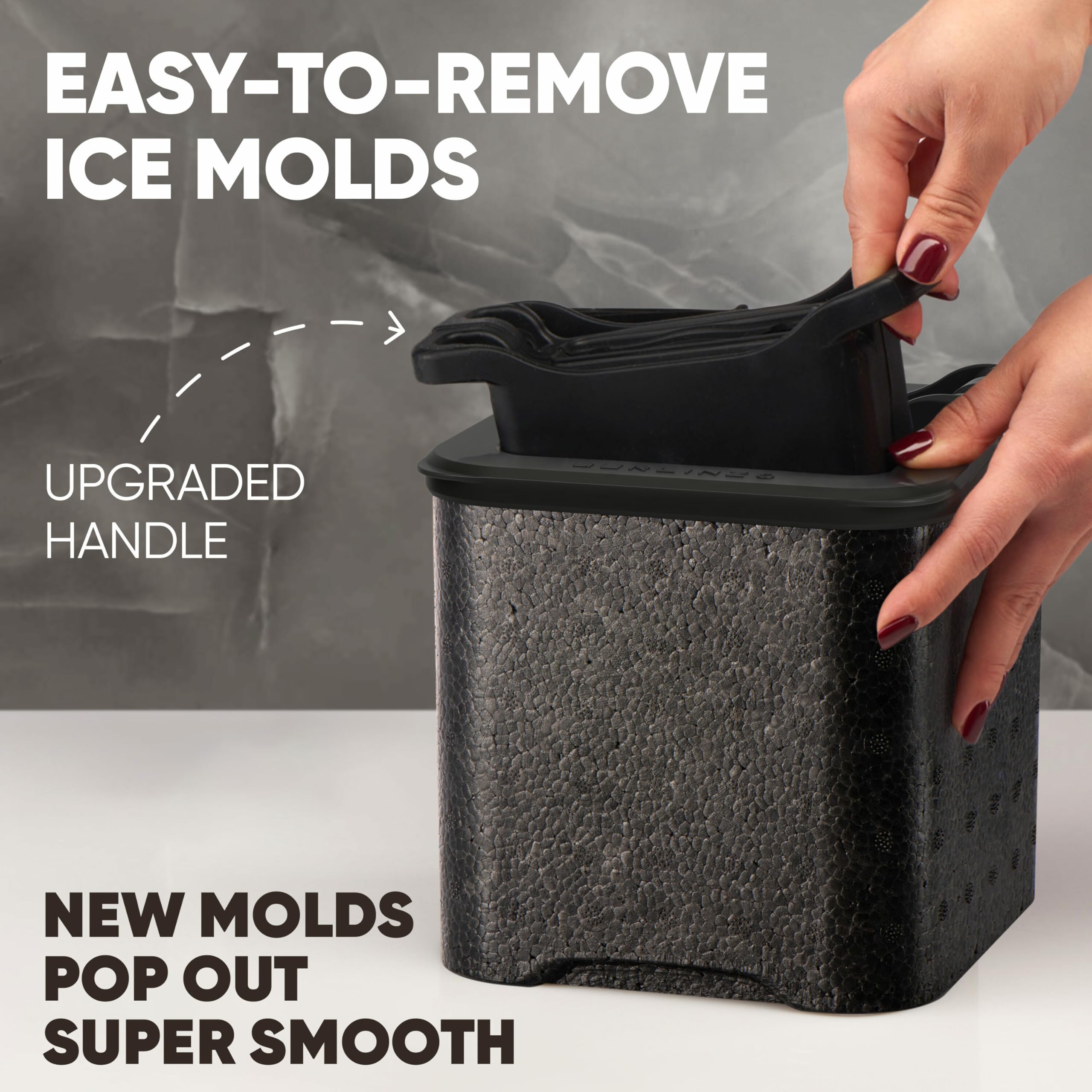 Combo Ice Maker for 2 Clear Ice Cubes & 2 Balls