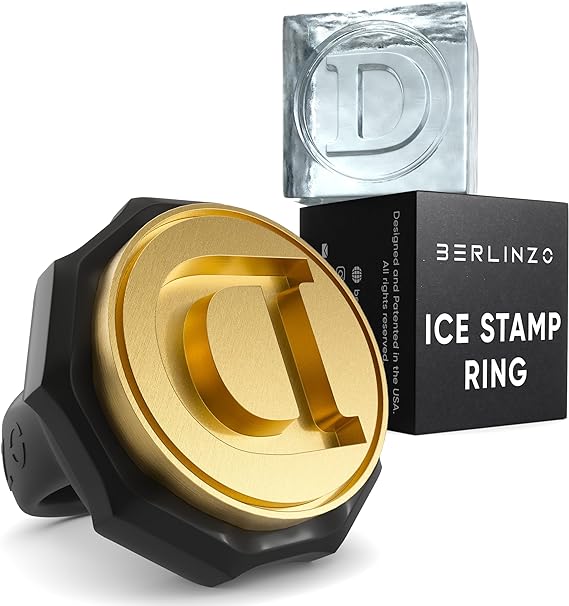 Ice Stamp Ring D Letter