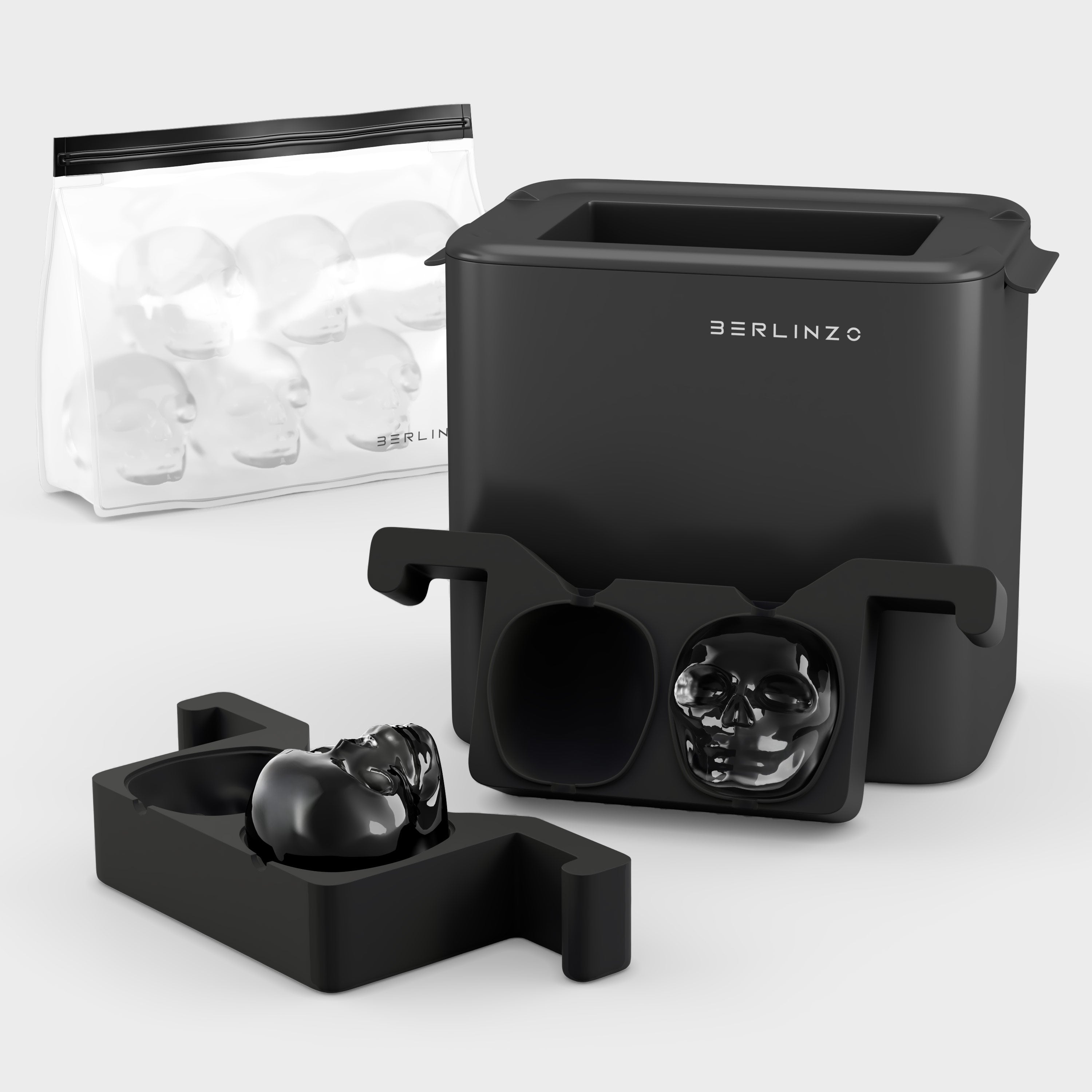 2 Clear Skulls Ice Maker