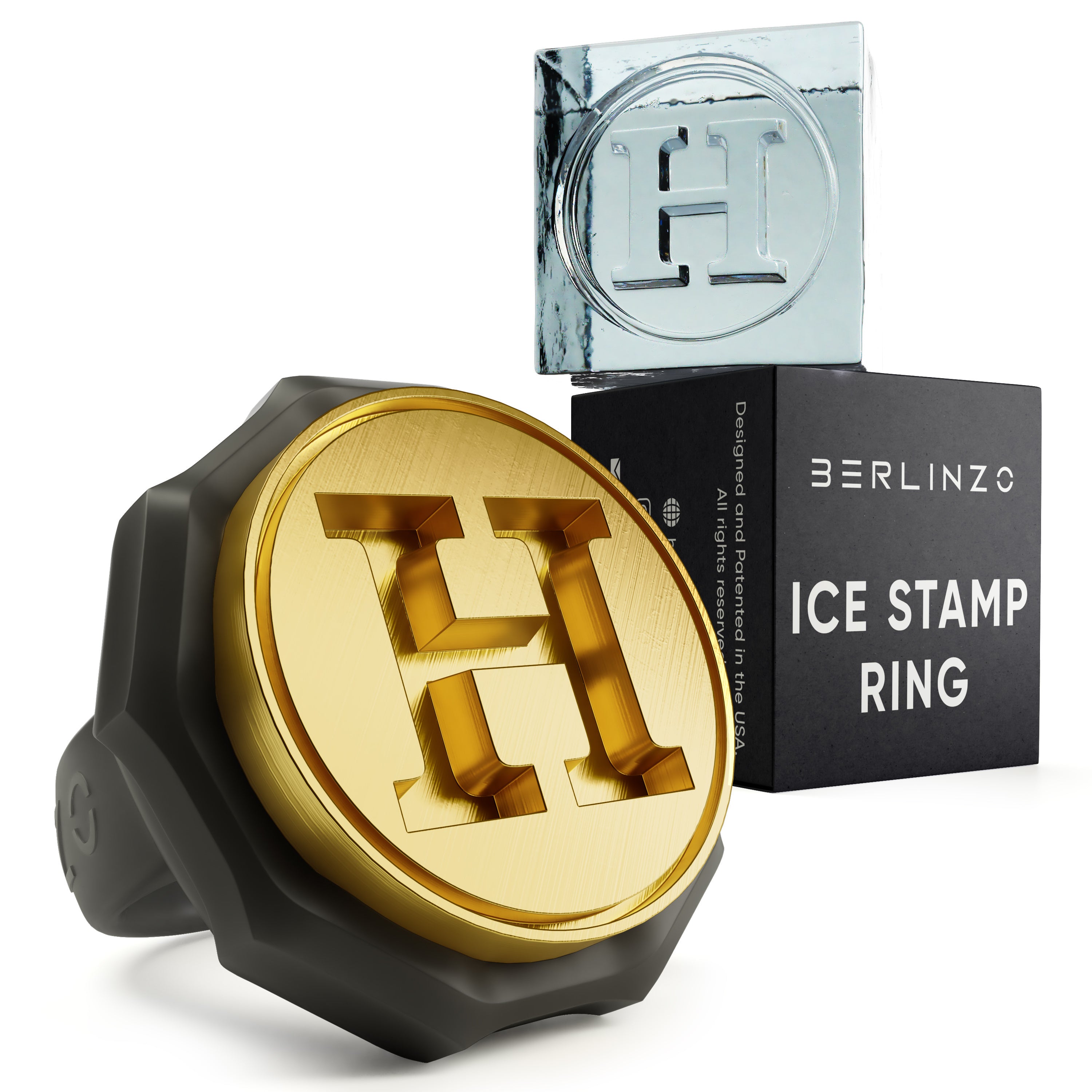 Ice Stamp Ring Letter H – BERLINZO